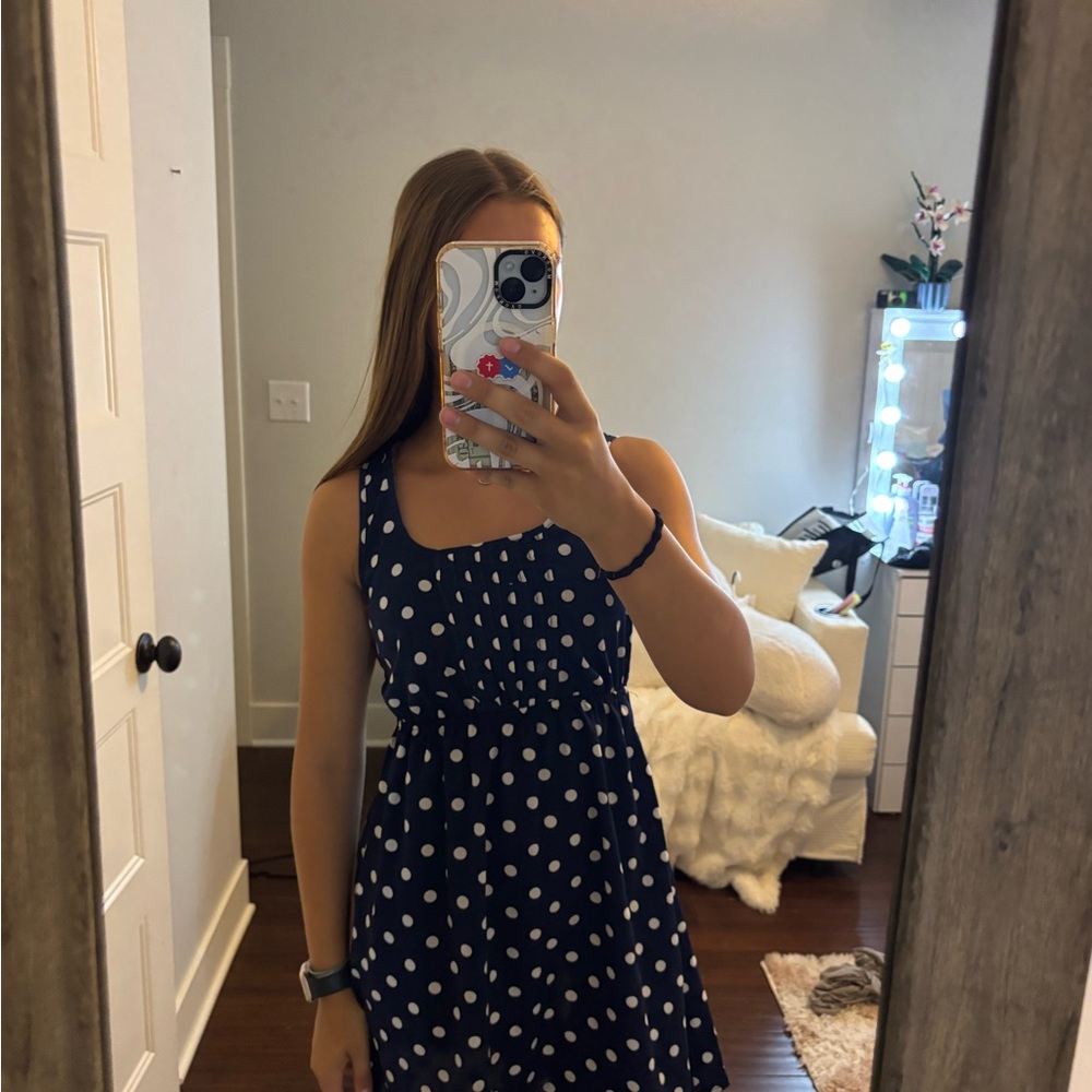 dELiA*s Blue Dress with White Polka Dots
